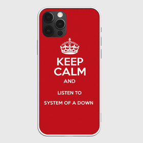 Чехол для iPhone 12 Pro Max с принтом Keep Calm SOAD в Петрозаводске, Силикон |  | Тематика изображения на принте: soad | system of a down