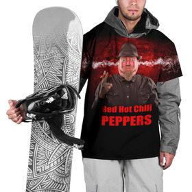 Накидка на куртку 3D с принтом Red Hot Chili Peppers в Петрозаводске, 100% полиэстер |  | звезда | красный | кумир | музыка | перец | рок | рок группа | хит