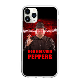 Чехол для iPhone 11 Pro матовый с принтом Red Hot Chili Peppers в Петрозаводске, Силикон |  | Тематика изображения на принте: звезда | красный | кумир | музыка | перец | рок | рок группа | хит