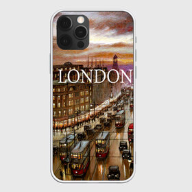 Чехол для iPhone 12 Pro Max с принтом Улицы Лондона в Петрозаводске, Силикон |  | city | england | london | united kingdom | англия | великобритания | город | лондон | ночь | огни | улица