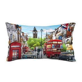 Подушка 3D антистресс с принтом Улицы Лондона в Петрозаводске, наволочка — 100% полиэстер, наполнитель — вспененный полистирол | состоит из подушки и наволочки на молнии | city | england | london | united kingdom | англия | великобритания | город | лондон
