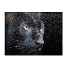 Обложка для студенческого билета с принтом Черная пантера в Петрозаводске, натуральная кожа | Размер: 11*8 см; Печать на всей внешней стороне | Тематика изображения на принте: животные | кис | киска | кот | котенок | котик | кошечка | кошка | пантера | рысь | тигр | хищник