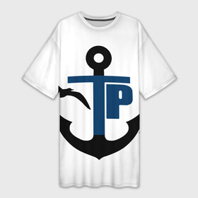 Платье-футболка 3D с принтом Типичный речник в Петрозаводске,  |  | вмф | морской флот | речник | речной флот
