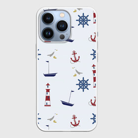 Чехол для iPhone 13 Pro с принтом Речник в Петрозаводске,  |  | вода | маяк | море | флот | якорь