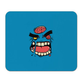 Коврик прямоугольный с принтом Angry Zombie в Петрозаводске, натуральный каучук | размер 230 х 185 мм; запечатка лицевой стороны | brain | evil | face | halloween | monster | smile | zombie | зомби | лицо | мозг | монстр | нечисть | смайл | хэллоуин