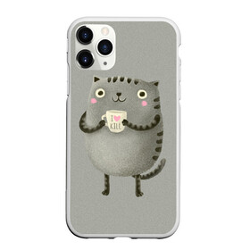 Чехол для iPhone 11 Pro матовый с принтом Cat Love Kill в Петрозаводске, Силикон |  | animal | beast | cat | feline | kill | kitty | love | meow | взгляд | животное | зверь | кот | котенок | котик | кофе | кошка | любовь | мяу | чай