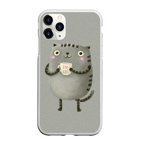 Чехол для iPhone 11 Pro Max матовый с принтом Cat Love Kill в Петрозаводске, Силикон |  | animal | beast | cat | feline | kill | kitty | love | meow | взгляд | животное | зверь | кот | котенок | котик | кофе | кошка | любовь | мяу | чай