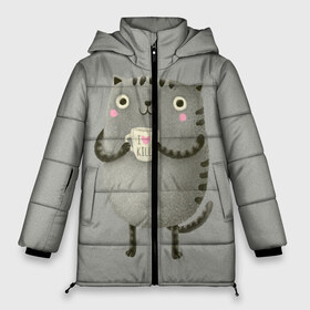 Женская зимняя куртка 3D с принтом Cat Love Kill в Петрозаводске, верх — 100% полиэстер; подкладка — 100% полиэстер; утеплитель — 100% полиэстер | длина ниже бедра, силуэт Оверсайз. Есть воротник-стойка, отстегивающийся капюшон и ветрозащитная планка. 

Боковые карманы с листочкой на кнопках и внутренний карман на молнии | animal | beast | cat | feline | kill | kitty | love | meow | взгляд | животное | зверь | кот | котенок | котик | кофе | кошка | любовь | мяу | чай