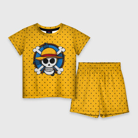 Детский костюм с шортами 3D с принтом One Pirate в Петрозаводске,  |  | Тематика изображения на принте: bone | jack | luffy | ocean | one piece | pirate | sea | skull | treasure | большой куш | брук | джек | клад | луффи | море | нами | океан | пират | робин | санджи | сокровище | флаг | франки | череп