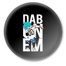 Значок с принтом Super God Dab в Петрозаводске,  металл | круглая форма, металлическая застежка в виде булавки | anime | dragon ball | god | saiyan | драгонболл | дракон | жемчуг