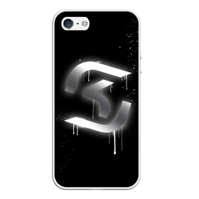 Чехол для iPhone 5/5S матовый с принтом csgo - SK Gaming (Black collection) в Петрозаводске, Силикон | Область печати: задняя сторона чехла, без боковых панелей | cs | csgo | sk | го | кс | ск