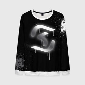 Мужской свитшот 3D с принтом cs:go - SK Gaming (Black collection) в Петрозаводске, 100% полиэстер с мягким внутренним слоем | круглый вырез горловины, мягкая резинка на манжетах и поясе, свободная посадка по фигуре | cs | csgo | sk | го | кс | ск