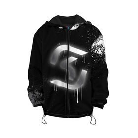 Детская куртка 3D с принтом cs:go - SK Gaming (Black collection) в Петрозаводске, 100% полиэстер | застежка — молния, подол и капюшон оформлены резинкой с фиксаторами, по бокам — два кармана без застежек, один потайной карман на груди, плотность верхнего слоя — 90 г/м2; плотность флисового подклада — 260 г/м2 | Тематика изображения на принте: cs | csgo | sk | го | кс | ск