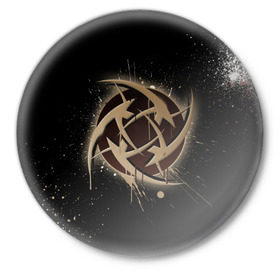 Значок с принтом cs:go - NiP (Black collection) в Петрозаводске,  металл | круглая форма, металлическая застежка в виде булавки | cs | csgo | nip | го | кс | нип