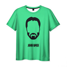 Мужская футболка 3D с принтом John Wick в Петрозаводске, 100% полиэфир | прямой крой, круглый вырез горловины, длина до линии бедер | john wick