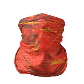 Бандана-труба 3D с принтом Потертости в Петрозаводске, 100% полиэстер, ткань с особыми свойствами — Activecool | плотность 150‒180 г/м2; хорошо тянется, но сохраняет форму | абстракция | красная | оранжевая | потертая | старая | текстура | цвет | яркая