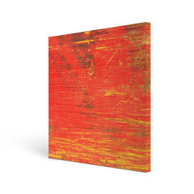 Холст квадратный с принтом Потертости в Петрозаводске, 100% ПВХ |  | абстракция | красная | оранжевая | потертая | старая | текстура | цвет | яркая