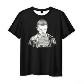 Мужская футболка 3D с принтом Очень странные дела в Петрозаводске, 100% полиэфир | прямой крой, круглый вырез горловины, длина до линии бедер | eleven | stranger things