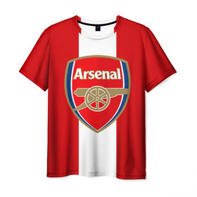 Мужская футболка 3D с принтом Арсенал в Петрозаводске, 100% полиэфир | прямой крой, круглый вырез горловины, длина до линии бедер | arsenal | ozil | sanchez | лондон | озил | санчес | футбол