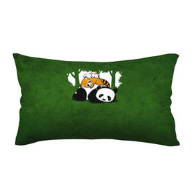 Подушка 3D антистресс с принтом Милая панда в Петрозаводске, наволочка — 100% полиэстер, наполнитель — вспененный полистирол | состоит из подушки и наволочки на молнии | большая | джунгли | енот | зайка | милая | панда | пушистая