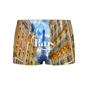Мужские трусы 3D с принтом Париж, Эйфелева башня в Петрозаводске, 50% хлопок, 50% полиэстер | классическая посадка, на поясе мягкая тканевая резинка | architecture | city | eiffel tower | houses | paris | street | the sky | архитектура | город | дома | небо | париж | улица | эйфелева башня