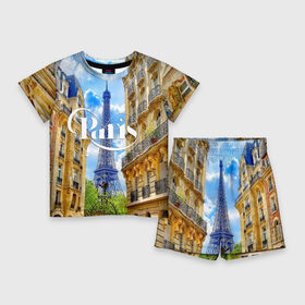 Детский костюм с шортами 3D с принтом Париж, Эйфелева башня в Петрозаводске,  |  | architecture | city | eiffel tower | houses | paris | street | the sky | архитектура | город | дома | небо | париж | улица | эйфелева башня