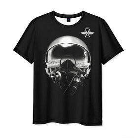 Мужская футболка 3D с принтом ВВС в Петрозаводске, 100% полиэфир | прямой крой, круглый вырез горловины, длина до линии бедер | 23