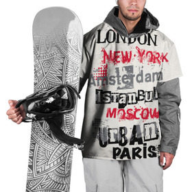 Накидка на куртку 3D с принтом Текстовой арт в Петрозаводске, 100% полиэстер |  | amsterdam | istanbul | london | moscow | new york | paris | urban | амстердам | лондон | москва | нью йорк | париж | стамбул