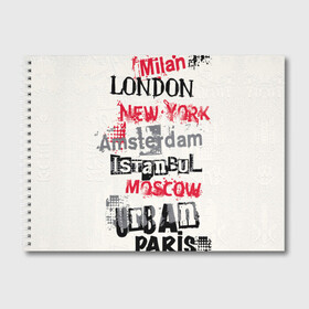 Альбом для рисования с принтом Города в Петрозаводске, 100% бумага
 | матовая бумага, плотность 200 мг. | amsterdam | istanbul | london | moscow | new york | paris | urban | амстердам | лондон | москва | нью йорк | париж | стамбул