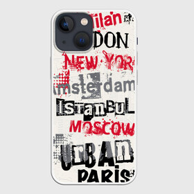 Чехол для iPhone 13 mini с принтом Города в Петрозаводске,  |  | amsterdam | istanbul | london | moscow | new york | paris | urban | амстердам | лондон | москва | нью йорк | париж | стамбул