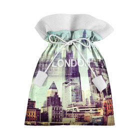 Подарочный 3D мешок с принтом Улицы Лондона в Петрозаводске, 100% полиэстер | Размер: 29*39 см | Тематика изображения на принте: collage | england | london | англия | коллаж | лондон