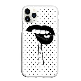Чехол для iPhone 11 Pro Max матовый с принтом Black Lips в Петрозаводске, Силикон |  | black | girl | lips | lipstick | love | губы | девушка | женщина | любовь | помада | страсть | черный