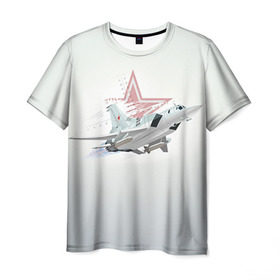 Мужская футболка 3D с принтом Ту-22 в Петрозаводске, 100% полиэфир | прямой крой, круглый вырез горловины, длина до линии бедер | авиация