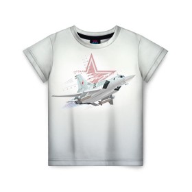 Детская футболка 3D с принтом Ту-22 в Петрозаводске, 100% гипоаллергенный полиэфир | прямой крой, круглый вырез горловины, длина до линии бедер, чуть спущенное плечо, ткань немного тянется | авиация