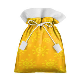 Подарочный 3D мешок с принтом Солнышко в Петрозаводске, 100% полиэстер | Размер: 29*39 см | Тематика изображения на принте: желтый | паттерн | солнце | яркий