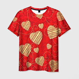 Мужская футболка 3D с принтом love You в Петрозаводске, 100% полиэфир | прямой крой, круглый вырез горловины, длина до линии бедер | 