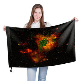 Флаг 3D с принтом Космос в Петрозаводске, 100% полиэстер | плотность ткани — 95 г/м2, размер — 67 х 109 см. Принт наносится с одной стороны | space | star | вселенная | звезды | земля | космический | космос | плеяды | пространство