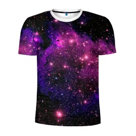 Мужская футболка 3D спортивная с принтом Вселенная в Петрозаводске, 100% полиэстер с улучшенными характеристиками | приталенный силуэт, круглая горловина, широкие плечи, сужается к линии бедра | space | star | вселенная | звезды | космический | космос | планеты | пространство