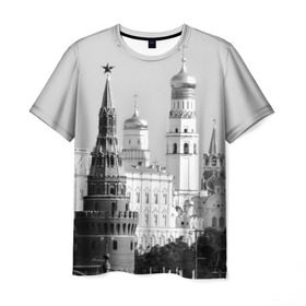 Мужская футболка 3D с принтом Москва в Петрозаводске, 100% полиэфир | прямой крой, круглый вырез горловины, длина до линии бедер | город | пейзаж