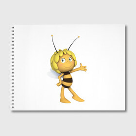Альбом для рисования с принтом Пчелка Майя в Петрозаводске, 100% бумага
 | матовая бумага, плотность 200 мг. | Тематика изображения на принте: пчелка майя