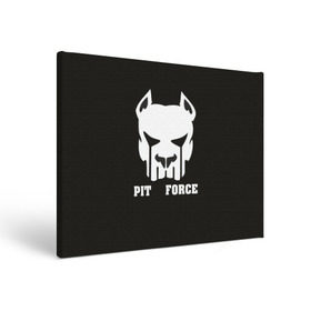 Холст прямоугольный с принтом Pit Force в Петрозаводске, 100% ПВХ |  | Тематика изображения на принте: pit force | белый | боец | друг человека | животные | питбуль | порода | собака | цвет | чёрный