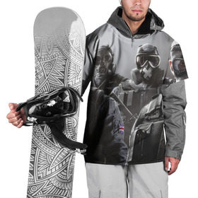 Накидка на куртку 3D с принтом Tom Clancy Rainbow Six в Петрозаводске, 100% полиэстер |  | Тематика изображения на принте: clancy | rainbow | six | tom | автоматы | игры | маски | мужчины | осада | солдаты