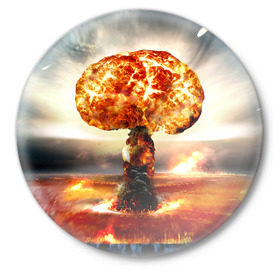 Значок с принтом Атомный взрыв в Петрозаводске,  металл | круглая форма, металлическая застежка в виде булавки | Тематика изображения на принте: city | earth | explosion | mushroom | night | nuclear | sky | атомный | взрыв | город | гриб | земля | небо | ночь