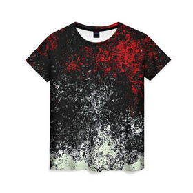 Женская футболка 3D с принтом Взрыв красок в Петрозаводске, 100% полиэфир ( синтетическое хлопкоподобное полотно) | прямой крой, круглый вырез горловины, длина до линии бедер | брызги | разноцветный | яркий