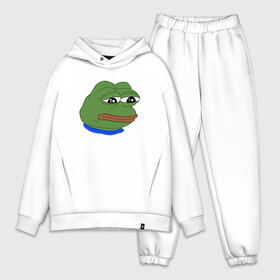 Мужской костюм хлопок OVERSIZE с принтом SAD FROG в Петрозаводске,  |  | meme | pepe frog | pepe the frog | sad frog | грустная лягушка | мем