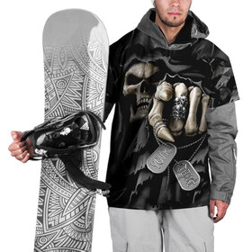 Накидка на куртку 3D с принтом Скелетон в Петрозаводске, 100% полиэстер |  | Тематика изображения на принте: 
