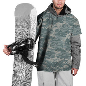 Накидка на куртку 3D с принтом Камуфляж пиксельный в Петрозаводске, 100% полиэстер |  | Тематика изображения на принте: армия | камуфляж | пиксель
