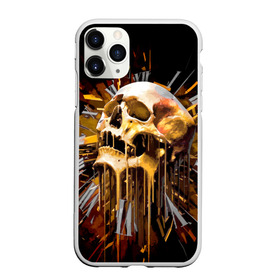 Чехол для iPhone 11 Pro Max матовый с принтом Череп в Петрозаводске, Силикон |  | background | black | clock | death | skeleton | skull | time | время | скелет | фон | часы | череп | черный