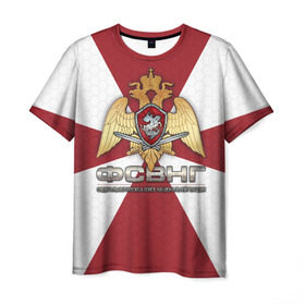 Мужская футболка 3D с принтом ФСВНГ (Росгвардия) в Петрозаводске, 100% полиэфир | прямой крой, круглый вырез горловины, длина до линии бедер | вв | внг | внутренние войска | национальная гвардия | орел | росгвардия | фсвнг