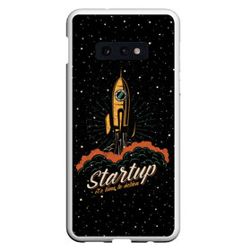 Чехол для Samsung S10E с принтом Startup Space в Петрозаводске, Силикон | Область печати: задняя сторона чехла, без боковых панелей | cosmos | galaxy | planet | rocket | space | star | взлет | галактика | звезды | корабль | космос | планета | ракета